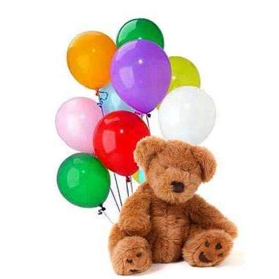 Bear & Balloons w/chocolate - Gift Baskets By Design SB, Inc.