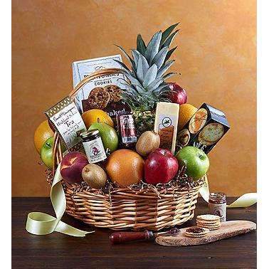Fruit & Gourmet Deluxe- 3 Sizes - Gift Baskets By Design SB, Inc.