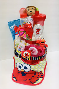 Baby Elmo Diaper Cake - Gift Baskets By Design SB, Inc.
