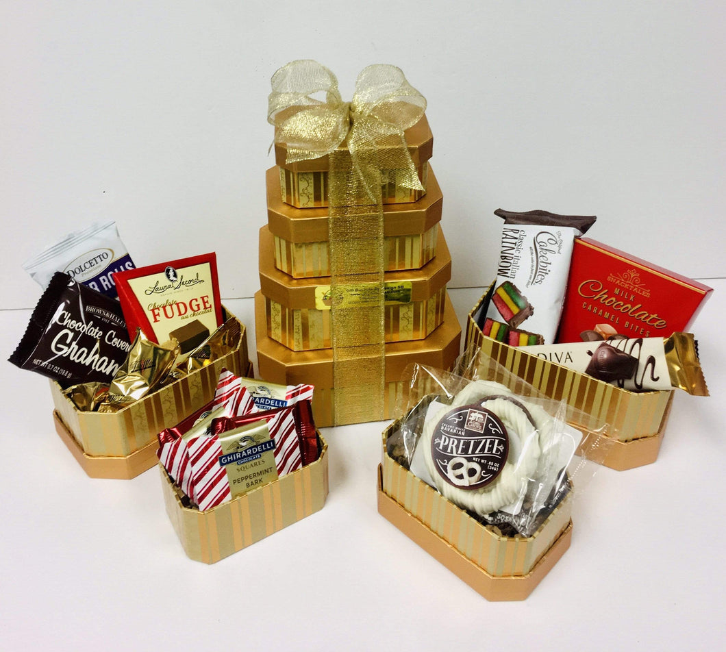 Tower of chocolate - Gift Baskets By Design SB, Inc.
